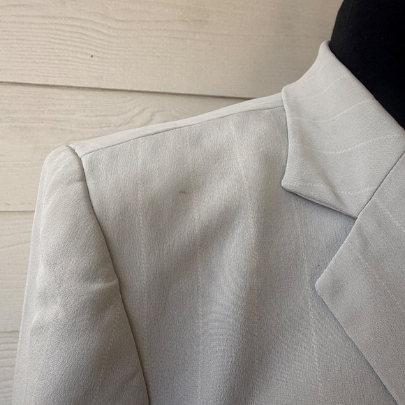 LAUREN Ralph Lauren | Silk Blend Blazer Jacket | Size 12 | Light Blue - Picture 2 of 9